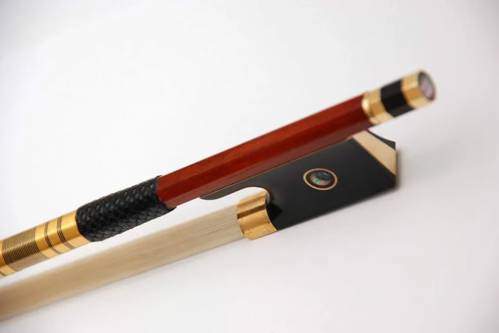 

VIOLIN BOW Top Quality Pernambuco GENUINE Solid 7ct GOLD FP981B # Free Shipping by EMS