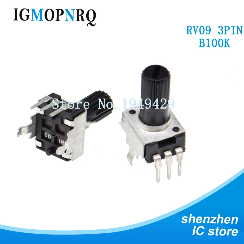 5PCS/LOT RV09 B100K B104 Potentiometer Adjustable Resistance 12.5mm