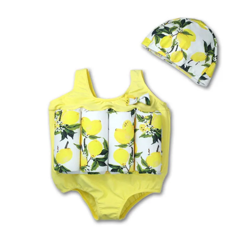 Voobuyla/купальные костюмы для мальчика с плавающей плавучей подошвой для маленьких девочек, детские купальники для плавания, детские костюмы для поплавок с шапкой - Цвет: 03