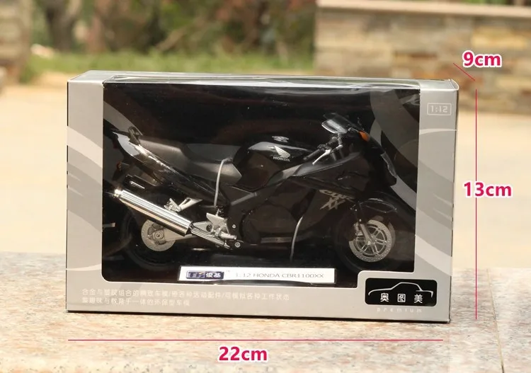 1:12 высокая моделирования сплава мотоцикла, HONDA CBR1100XX, супер черный Дрозд, сплав моделирования мотоцикла