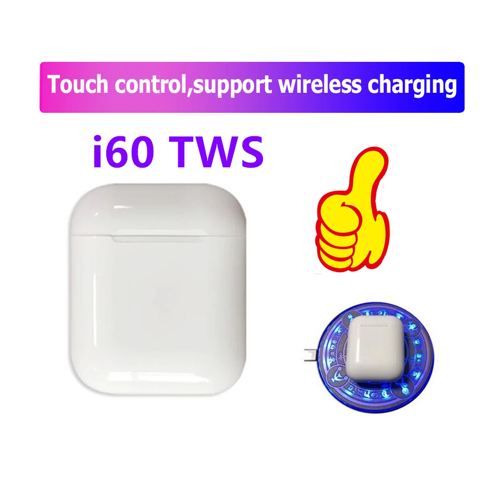 

i60 TWS Wireless Bluetooth 5.0 Earphones Sport Earbuds Headset for iphone Android PK i10 tws i12 i13 i15 i20 i30 i80 i100 TWS