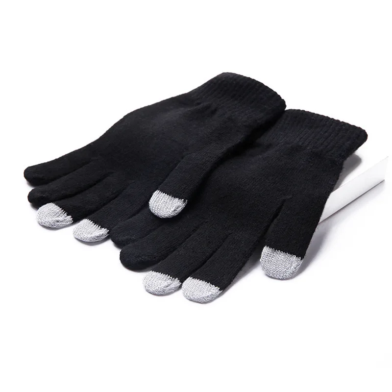 Touch screen gloves winter warm thickening gloves men and women wild magic knit five-finger gloves fashion casual student gloves Touch screen gloves winter warm thickening gloves men and women wild magic knit five-finger gloves fashion casual student gloves