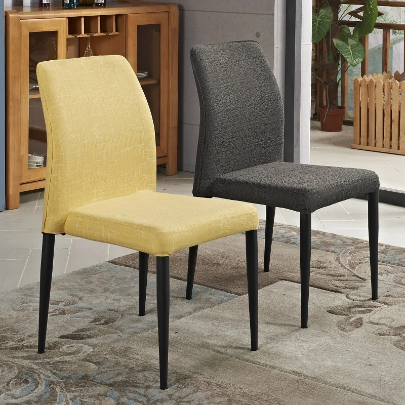 Nordic fashion simple modern fabric dining chair hotel restaurant chair removable stackable backrest chair Nordic fashion simple modern fabric dining chair hotel restaurant chair removable stackable backrest chair