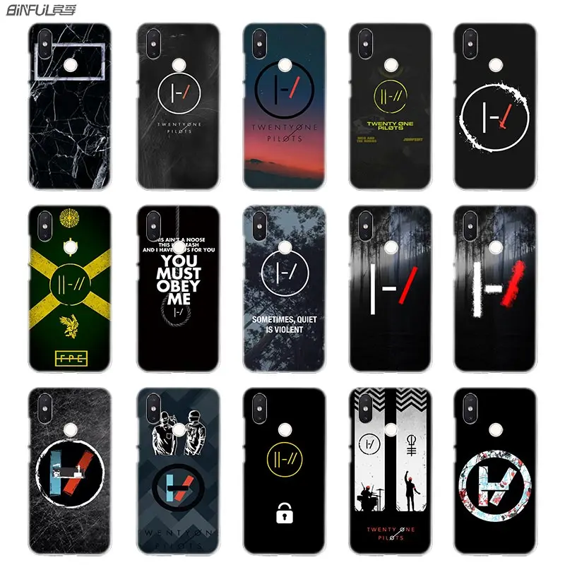 

BinFul phone case Transparent Hard cover for Xiaomi mi Redmi Note 7 5 4 3 4X 5A 6 Pro 64g S2 Plus Twenty One Pilots