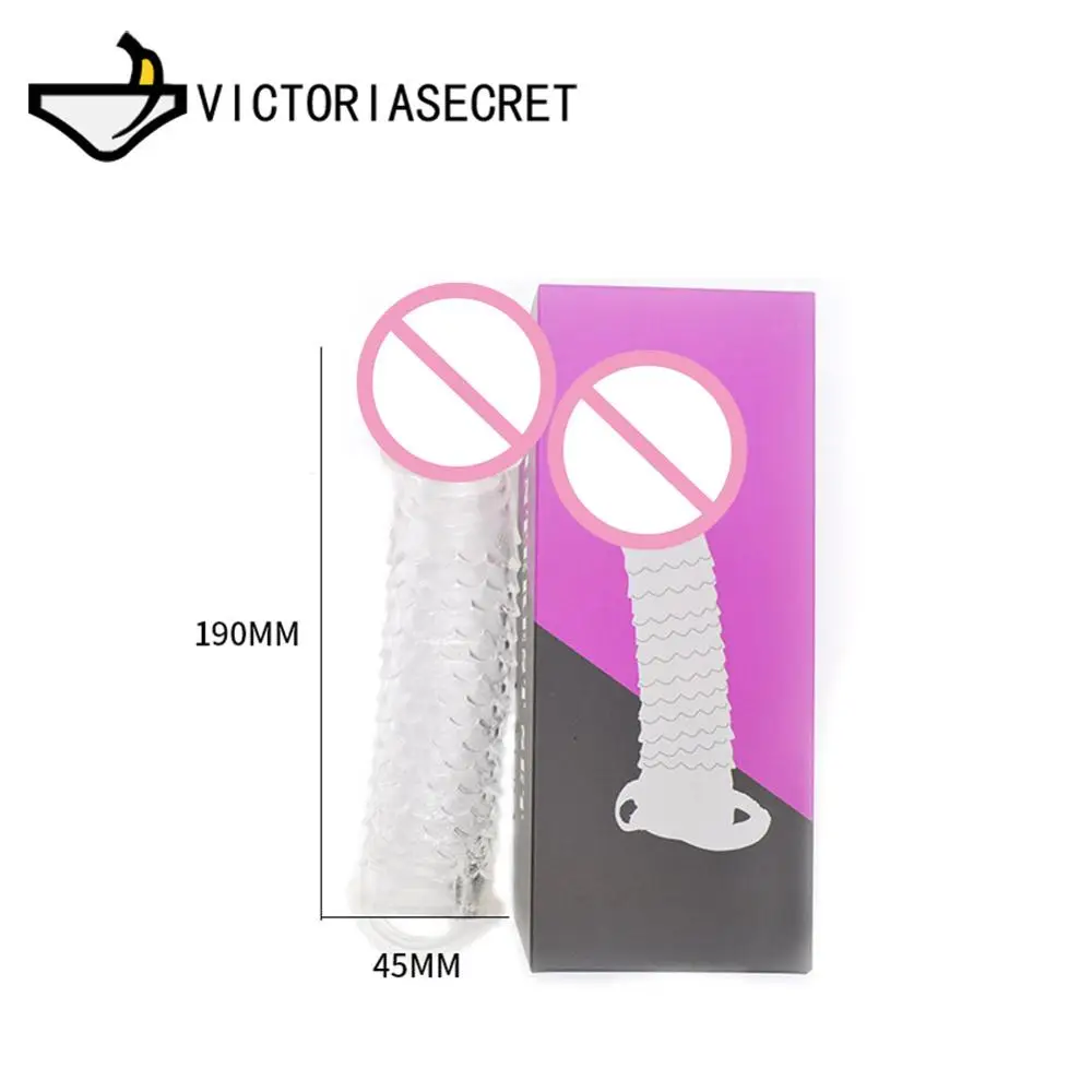 Reusable Condoms Penis Dick Condom Adult Sex Toys Delay Penis Ring Sleeve Cock Ring Erotic Toys For Men Sex Shop Intimate Goods