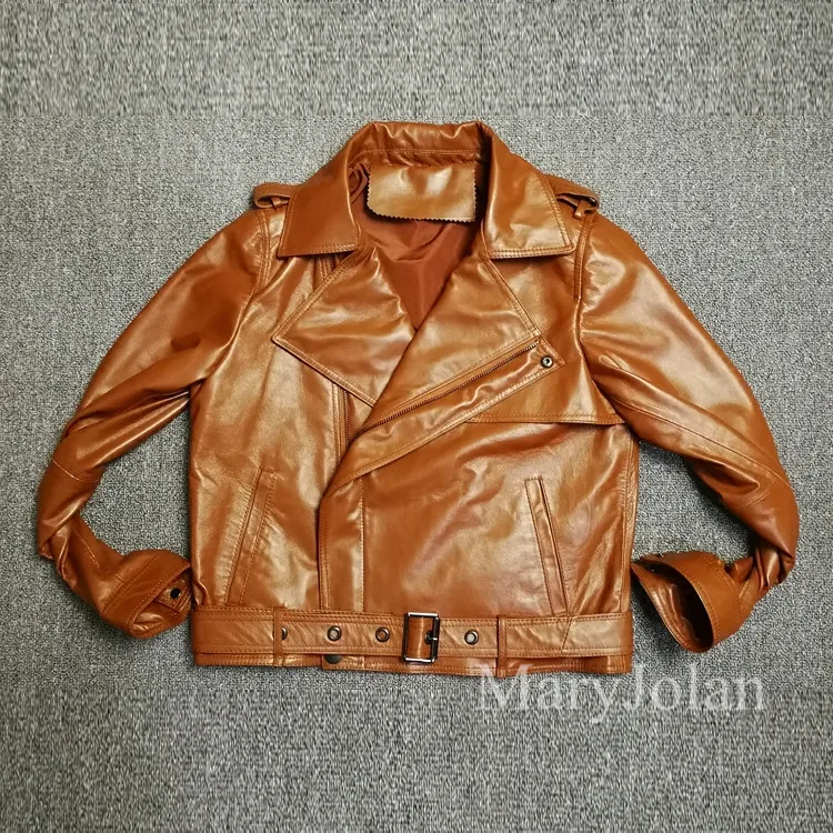 Outwear Mode Mince Femme En Véritable Partie Veste Club Maryjolan Brun Peau De Mouton Manteau Cuir Ol Élégante 6wXqHH4g