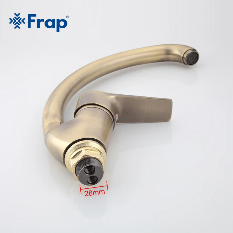  Frap Antique Style Bronze Finish Solid Brass Swivel Spout Kitchen Faucet Single Handle Mixer Tap De - 32759879305