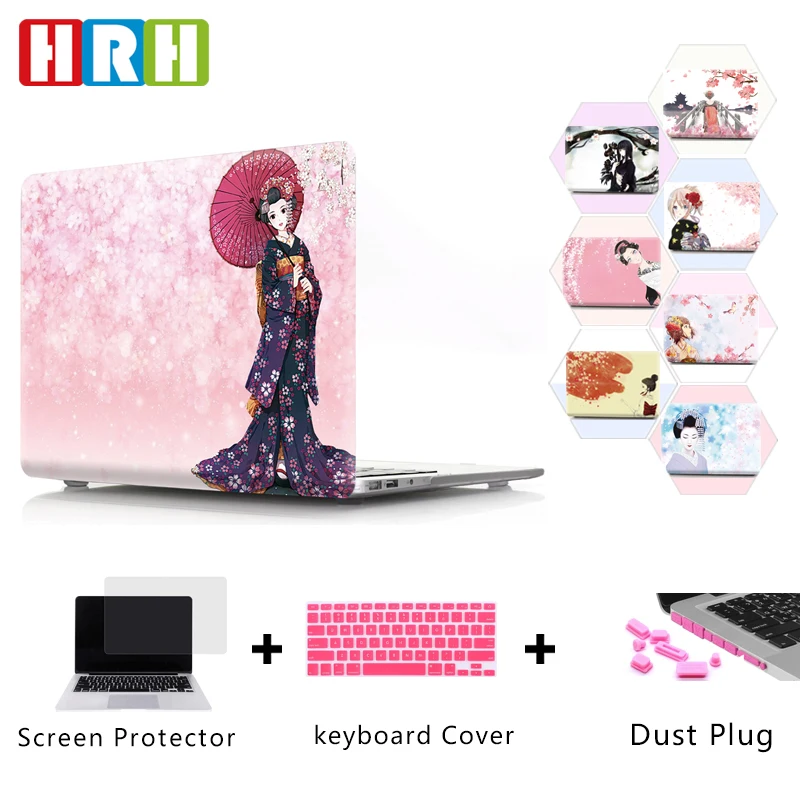 

HRH Japanese Tradition Kimono Hard Plastic Case Laptop Body PC Shell Protective Shell for MacBook Air Pro Retina 13"15"Touch Bar