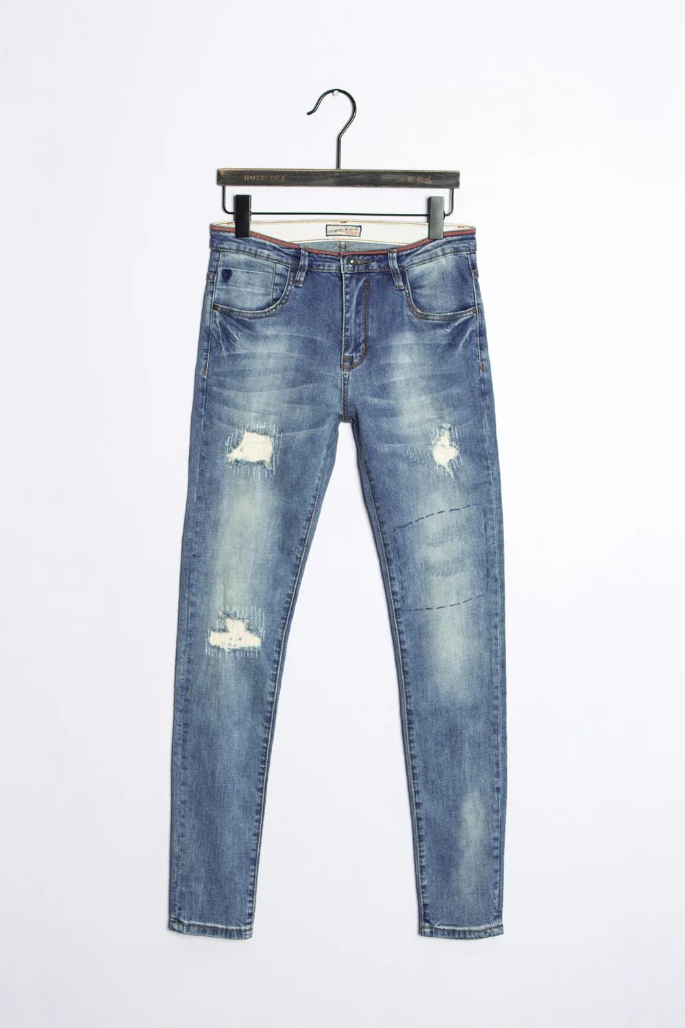 

2016 New arrival high quality  Leisure graffiti tide hole jeans men blue Spring/summer denim men plus size 28-36 jeans homme 001