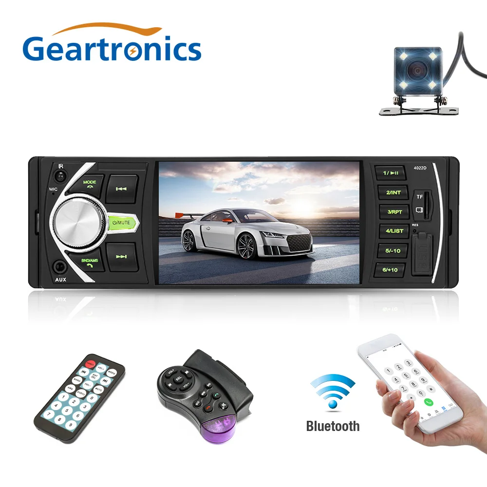 4022D 4 1 inch 1 Din Car Radio Auto Audio Stereo autoradio Bluetooth Support Rear View