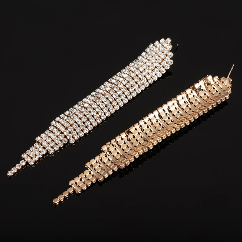 YFJEWE Top New Crystal Elegant Jewelry Summer Style Pendant Earrings for Women Gold and Silver Plated Wedding Accessories E449