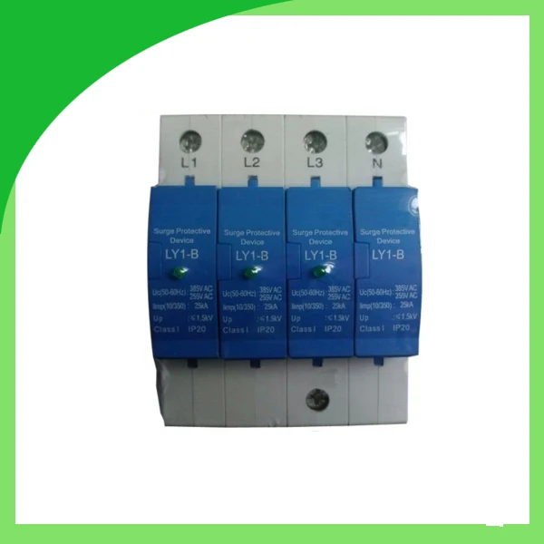 

Ly1-B (10/350) 25ka 4pole Widely Used Surge Protector Electric Equipment Protective Device
