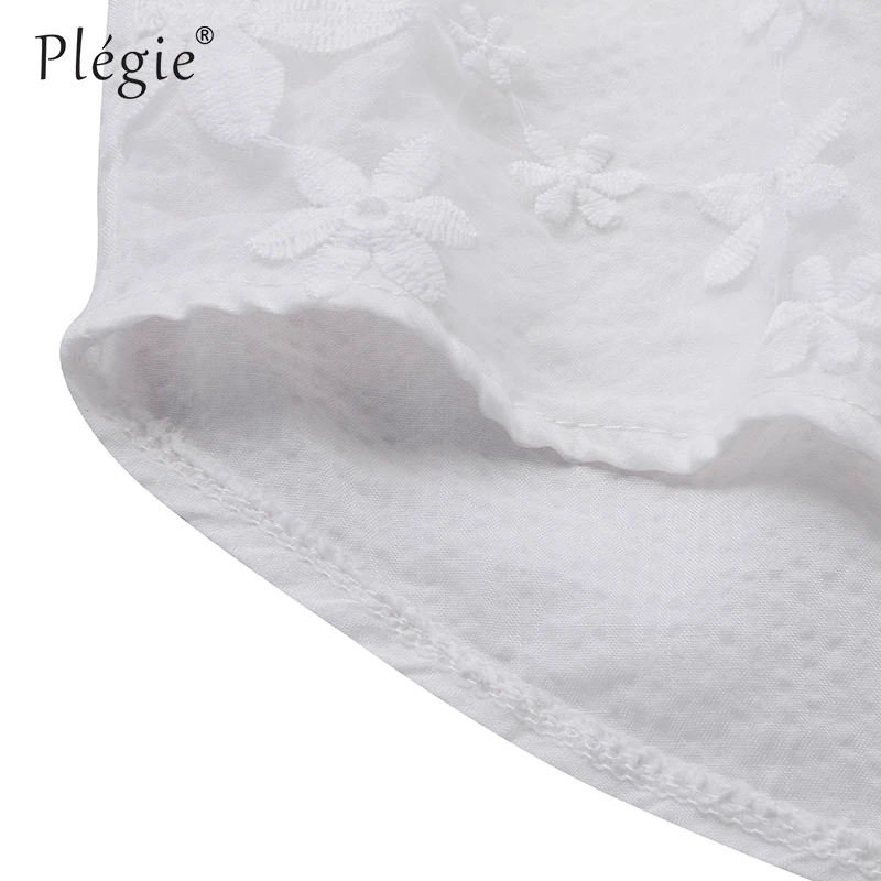 Plegie кружевная рубашка с вышивкой Blusas Mujer De Moda 2018 v вырезом и длинным рукавом
