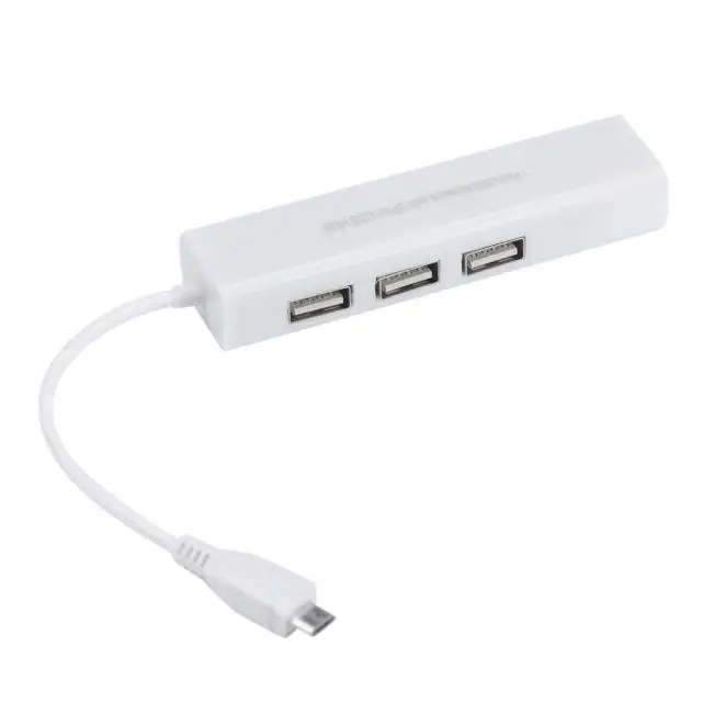 10/100 Мбит/с микро USB к сети LAN Ethernet RJ45 адаптер с 3 Порты и разъёмы USB 2,0 HUB адаптер кабель сплиттер для Мобильный телефон подставка планшетный ПК