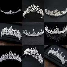 2020 nueva moda de plata hermosa corona de cristal nupcial Tiaras diadema para mujeres novia boda Eveing accesorios para el cabello fiesta