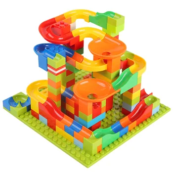 

165pcs&330pcs Big Size Slide Blocks City House Roof Big Particle Slideway building blocks Compatible Castle Educational Toy For