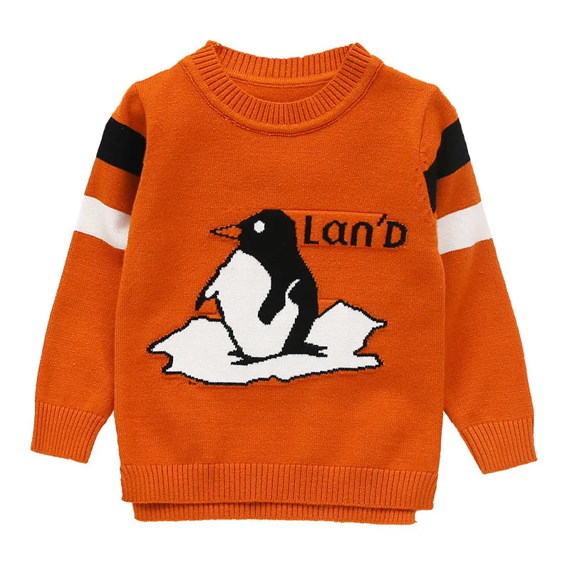 Осенне-весенний свитер для маленьких мальчиков новые хлопковые топы с рисунками для малышей, детский пуловер, Одежда для новорожденных мальчиков, Повседневные свитера