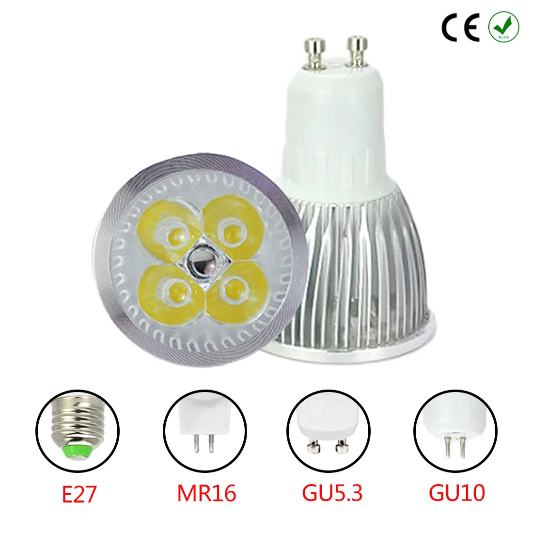LED Spotlight GU10 3W 4W 5W Lampada LED Lamp E27 85V 265V GU5.3 Spot