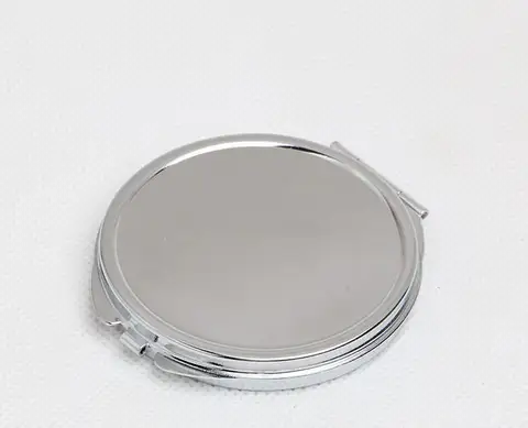 Espelho de Maquilhagem mm em Branco Atacado Espelho Compacto Faça Você Mesmo Metal Portátil Prata-fedex & Dhlfree Transporte Sl1140 50 Pcs 60