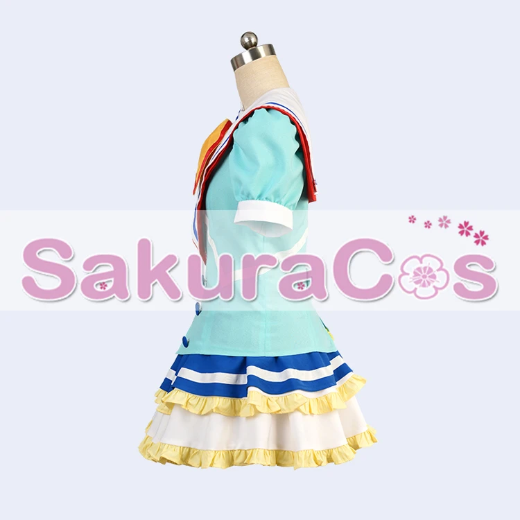 Индивидуальный размер аминовая одежда Lovelive Солнечный свет Aqours Косплей Костюм JumpingHeart Watanabe/Dia/Ruby/Mari/RikoAll членов платье cos