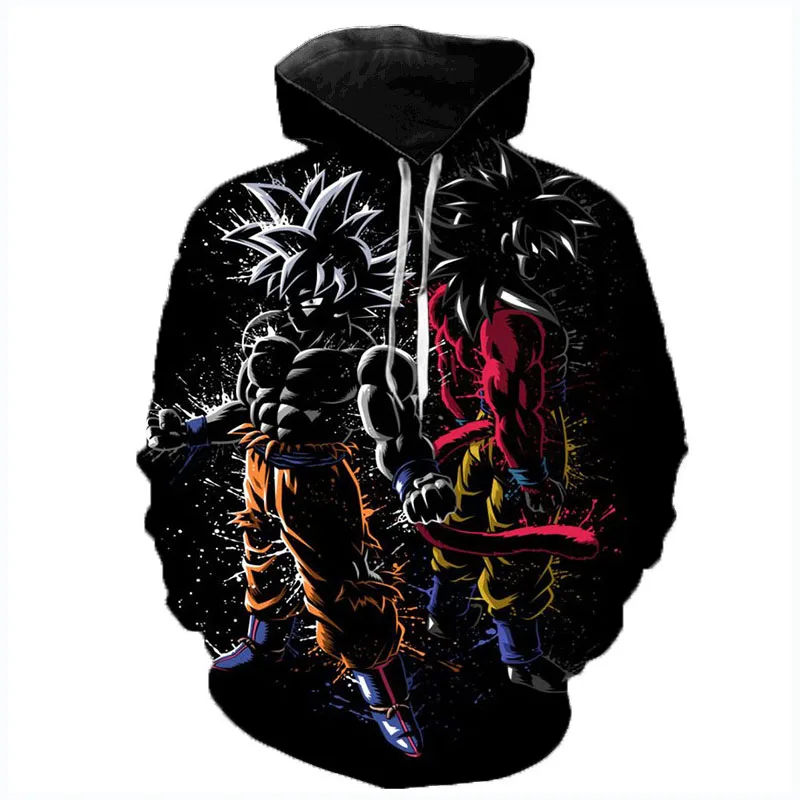 

DBZ Hoodies Boys Japanese Anime Dragon Ball Z Hoodies Men Women Super Saiyan Goku Print 3D Hoodies Spring Fashion Outerwear
