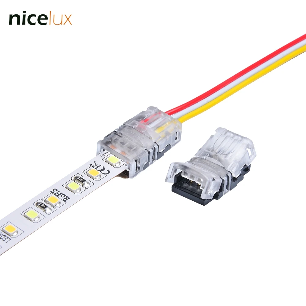 10pcs 3pin way 10mm Quick Connector for 5050 Non waterproof Dual Color