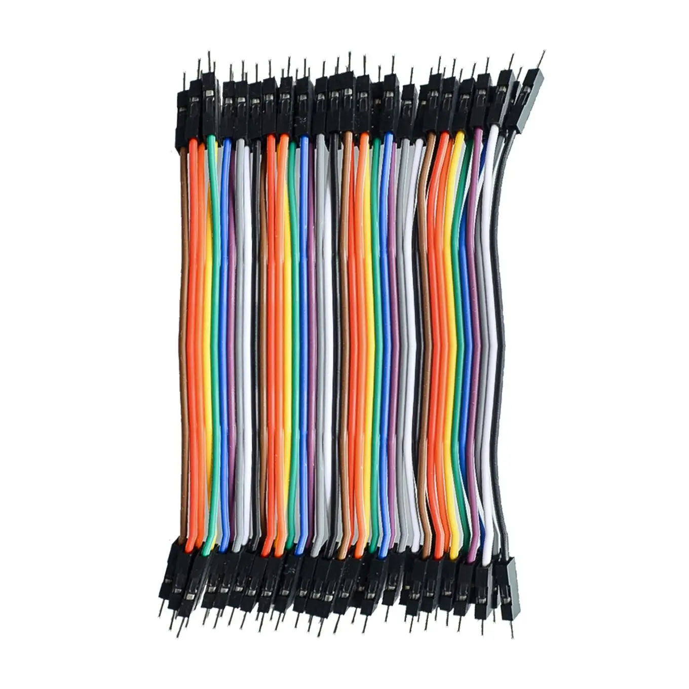 

1lot =40pcs 10cm 2.54mm 1pin 1p-1p male to male jumper wire Dupont cable for