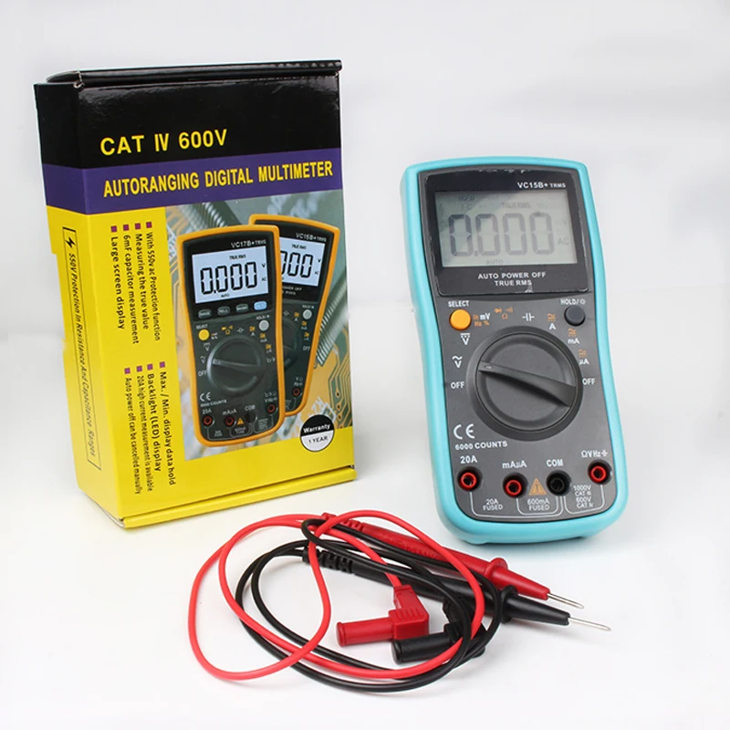 

15B+ Digital Multimeter 6000 counts Backlight AC/DC Ammeter Voltmeter Ohm Portable Meter voltage meter RICHMETERS VC15B