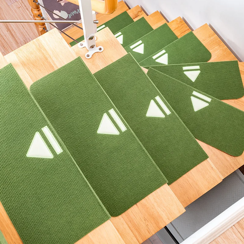 Triangle arrow embroidery luminous pattern stair mat practical multiple available stair mat Triangle arrow embroidery luminous pattern stair mat practical multiple available stair mat