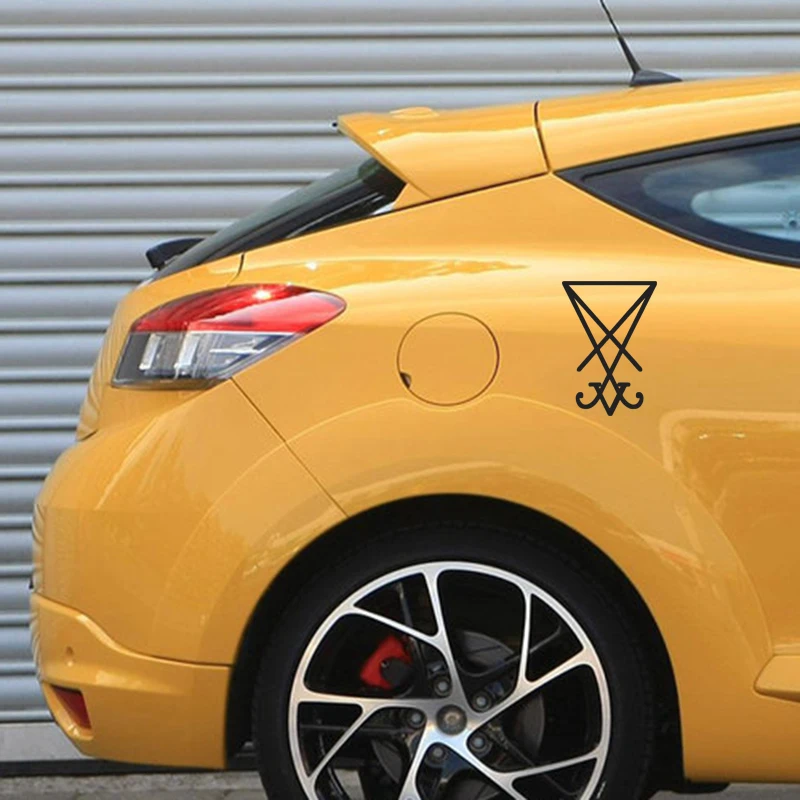 X 15 см забавная виниловая наклейка LUCIFER SIGIL на окно автомобиля Стайлинг