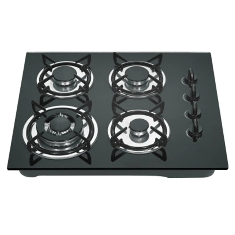 WindMax 600mm Glass Built in Kitchen 4 Top Burner Gas Hob Cooktop Cooker 3.3KWin Cooktops from