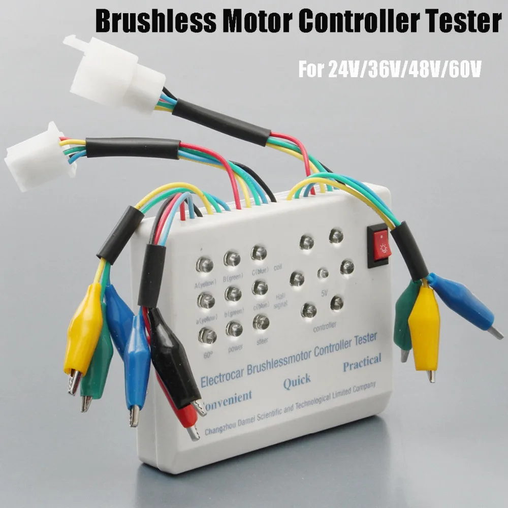 60V 36V 1pc 24V White 72V Electric Car E-Bike Scooter Brushless Motor Controller Tester Module Electronic High Performance 48V