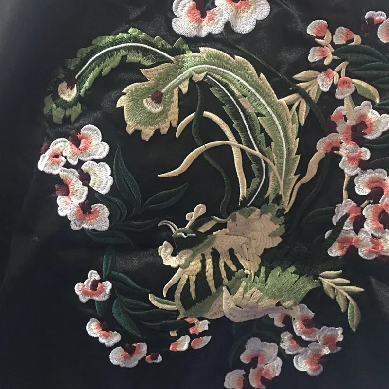 price reduction  Floral Embroidery women jacket Autumn winter 2018 Harajuku Pilot Jacket On Both Sides Casual Baseba