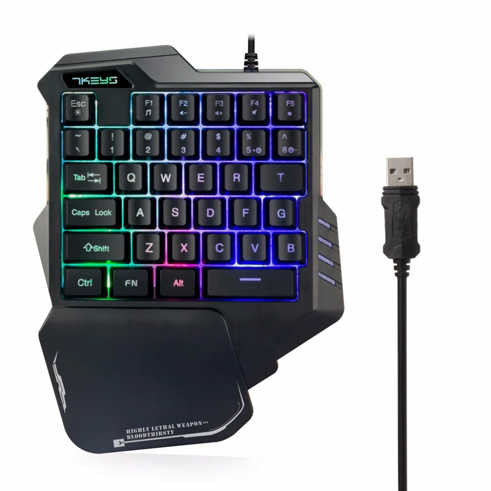 

G30 Wired 35 Keys Gaming Keypad LED Backlight One/Single Hand USB Wired Keyboards for PUGB LOL