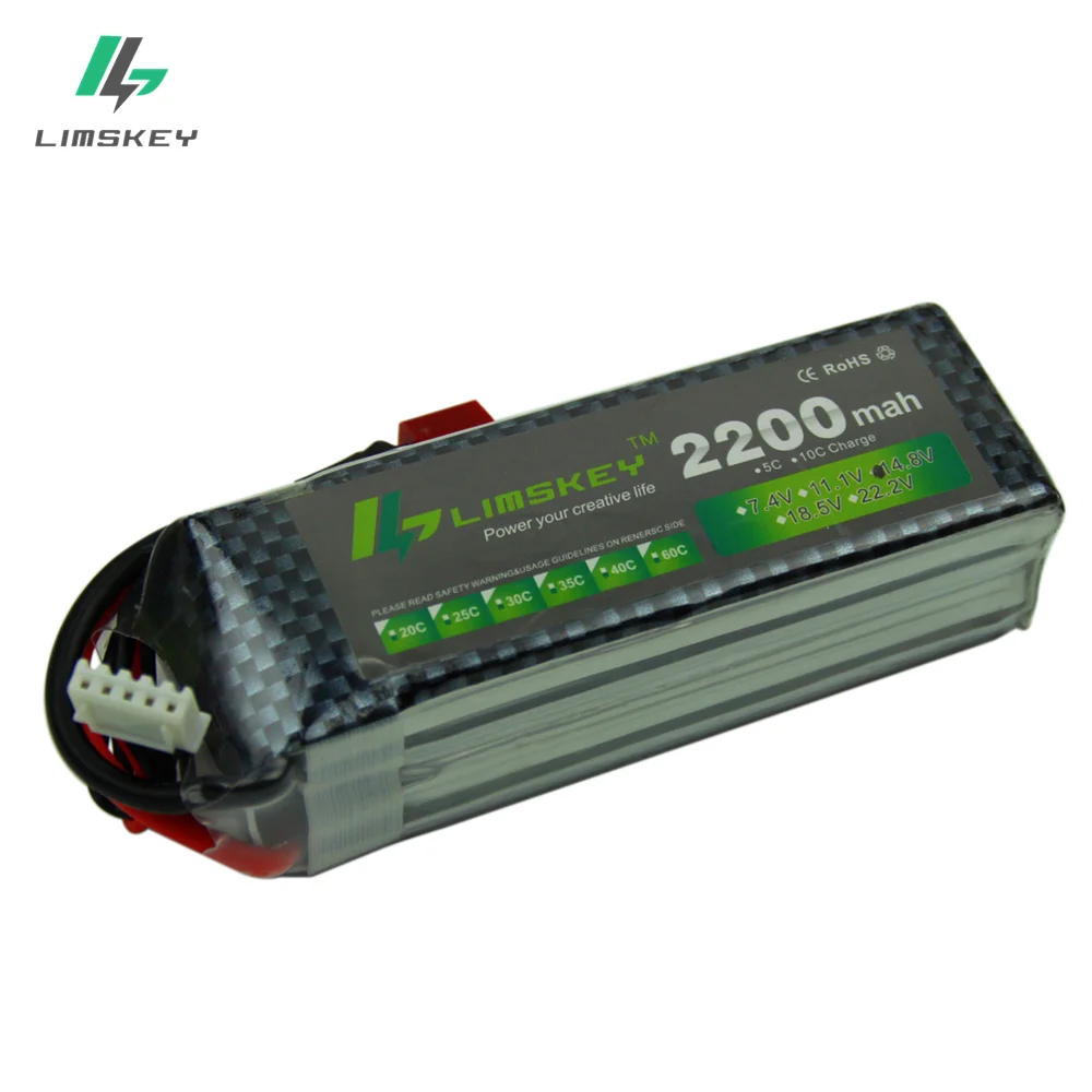Limskey Power Lipo Battery 14 8V 2200mAh 25C Max 35C 4S T XT60 Plug For RC