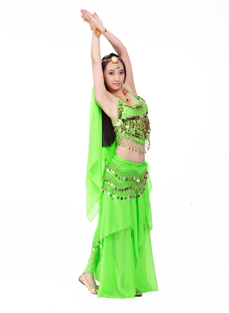 5 шт. набор Болливуд танцевальная одежда танец живота костюмы для женщин Индия Египет танцевальные костюмы для выступлений восточные танцы платье