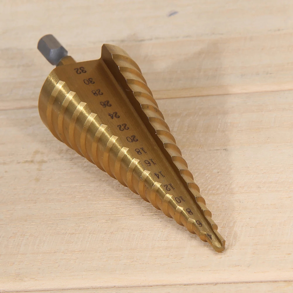 Шестигранная титана шаг конуса сверла отверстие резак 4-32 мм HSS4241 для листового металла деревообработки