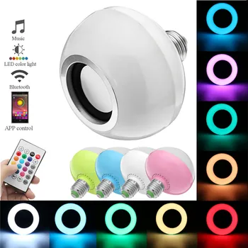 

RGB Smart bluetooth Music Light Bulb Music Ceiling Lamp Switch/Remote Control/bluetooth Adjustable Colorful Light AC85-265V 3W