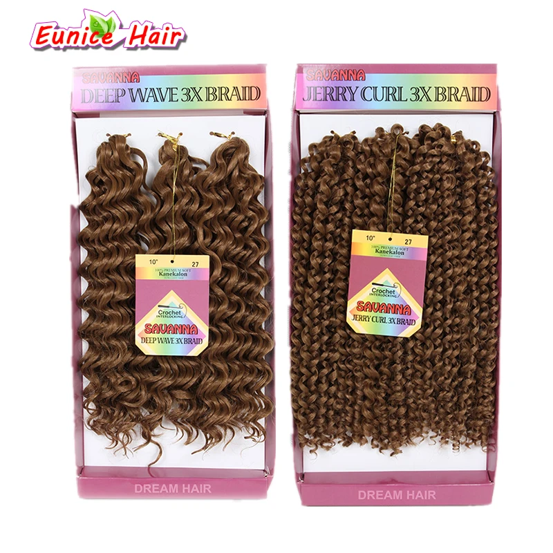 

Synthetic Crochet Braid Savanna Jerry Curl 3xBraid Freetress deep twist Synthetic hair extensions Freetress Deep Wave hair Weft