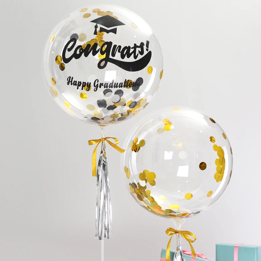 Индивидуальное Виниловая наклейка для 18 дюймов ПВХ прозрачный пузырь воздушный шар Декор День рождения Свадьба Выпускной Baby Shower тема DIY