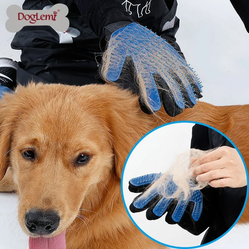 Doglemi Pet Shedding Grooming Gloves for Gentle and Efficient Pet Dog