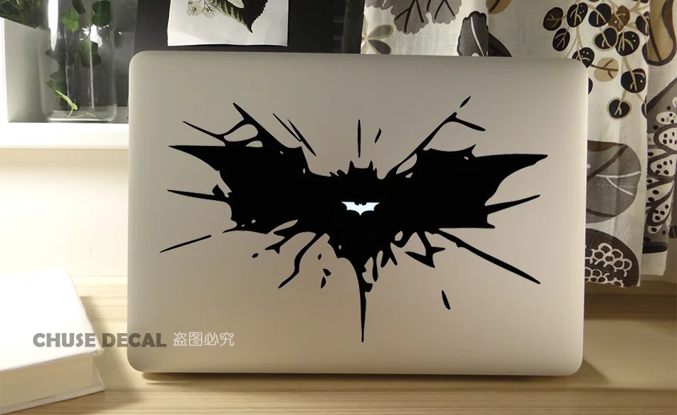 Треснутый виниловый логотип Бэтмена, наклейка для ноутбука Apple MacBook 1" 12" 13 15 Air Pro retina Mac Skin Adesivo Pegatina, наклейка для ноутбука