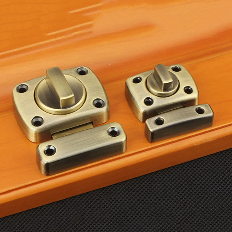 

1 Pcs Zinc Alloy Thick Anti-theft Security Door Rotate Latch Slide Lock for Gate Cabinet Window _WK