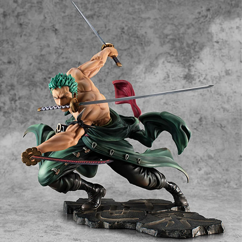 Аниме одна штука 18 см Roronoa Zoro SA-MAXIMUM Ver. ПВХ фигурка Коллекционная модель игрушки