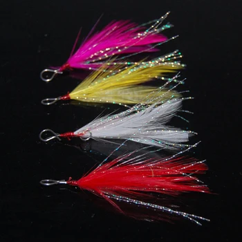 

50PCS Fishing accessories Lure Minnow Popper Spoon Hook hang Feather free shipping