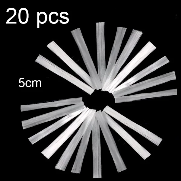 Стиль Быстрое удлинение формы стекловолокна 100/200 см пластиковая бумажная Форма для ногтей 5,5 см части для наращивания ногтей Fibernails Tips Set - Цвет: 20pcs 5cm