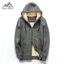 Neue Baumwolle Full Zip Fleece herren Pullover Jacke Schwergewicht Winter Warme Kapuzen herren Sweatshirts Beiläufigen Freizeit Moletons ABD9002