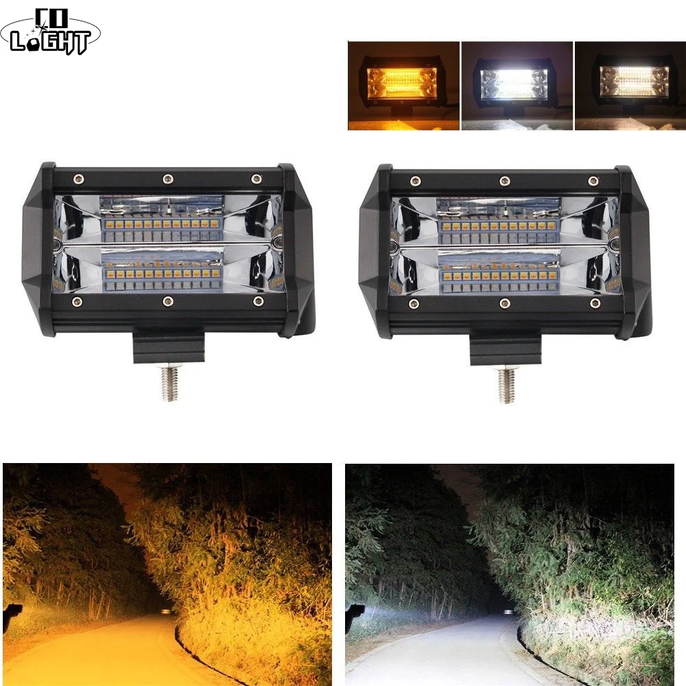 CO LIGHT Strobe 5inch 72W LED Work Light Bar Offroad Led Bar 12V 24V for Truck SUV ATV 4x4 4WD Jeep Led Driving Lamp 3000K 6500K CO LIGHT Strobe 5inch 72W LED Work Light Bar Offroad Led Bar 12V 24V for Truck SUV ATV 4x4 4WD Jeep Led Driving Lamp 3000K 6500K