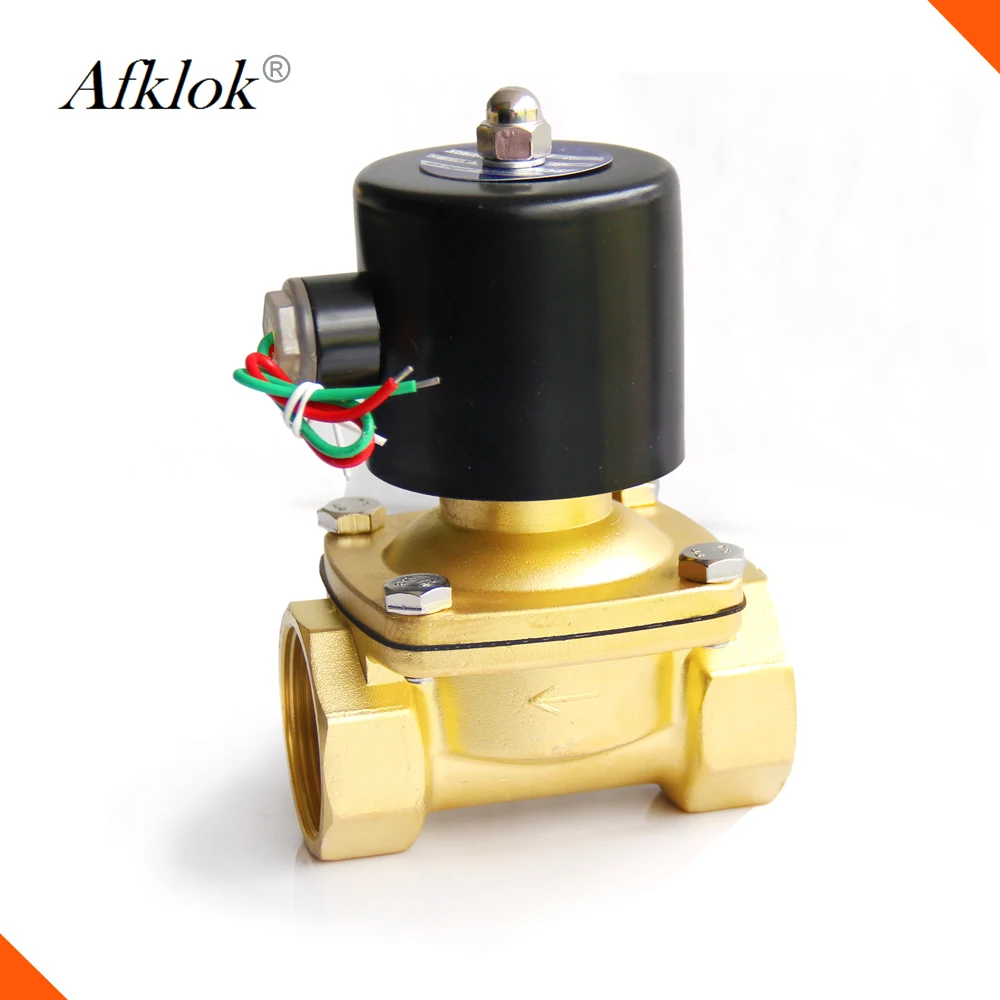 VITON 3//4 in 220V-240V AC Brass Solenoid Valve NPT Gas Water Air Normally Closed