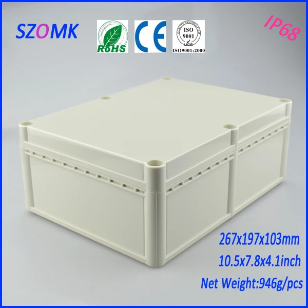2 psc a lot High quality plastic waterproof abs plastic wall mounting electric box with solid cover 267*197*103mm 2 psc a lot High quality plastic waterproof abs plastic wall mounting electric box with solid cover 267*197*103mm